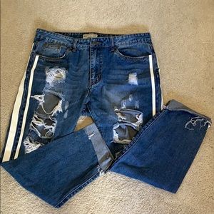 White striped jeans!